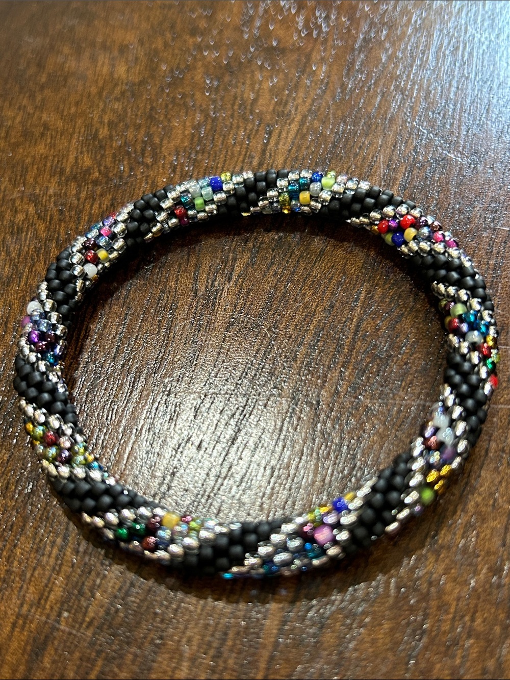 Sashka Black Multicolor Beaded Bracelet